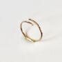 14 K Gold Filled Hammered Cuff Ring, thumbnail 3 of 5