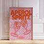 Aperol Spritz | Cocktail Print | Drink | Bar | Wall Art | A5 A4 A3 | Typographic | Wall Decor | Illustration | Summer | Poster, thumbnail 1 of 4
