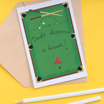 Snooker Card For Dad, Daddy Or Grandad, 2 of 4