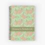 Personalised Pink Blossom Spiral Notebook, thumbnail 2 of 2