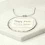 Sterling Silver 'Happy 50th' Morse Code Bracelet, thumbnail 3 of 6