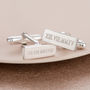 Personalised Roman Numerals Cufflinks, thumbnail 2 of 6