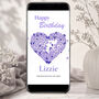 Personalised Animated Purple Butterfly Heart Birthday E Card, thumbnail 3 of 4