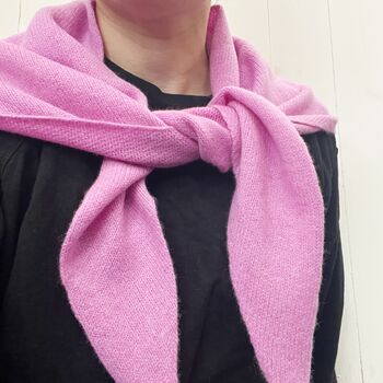 Lambswool Knitted Triangle Scarf, 7 of 12