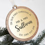 Personalised First Married Christmas Bauble, thumbnail 2 of 4