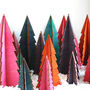 Christmas Tree Set In Coloured Wood, thumbnail 4 of 5