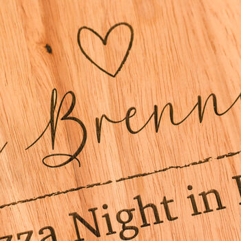 Personalised Family Night Pizza Chopping Board For Home, 4 of 5