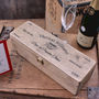 Best Father Personalised Wooden Wine Box, thumbnail 4 of 4