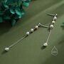 Sterling Silver Natural Pearl Cascade Earrings, thumbnail 1 of 11