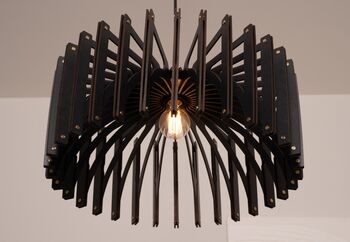 Black Wood Pendant Light, 3 of 5