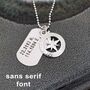 Compass Coordinates Dog Tag Silver Necklace, thumbnail 7 of 11