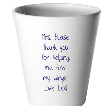 Rainbow Butterfly Personalised Teacher Plant Pot, 3 of 4