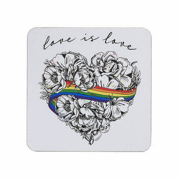 Love Is Love Single Coaster, Gay Pride Supporting Lgbt, 3 of 6