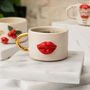 Red Lip Ceramic Mug With Gold Plated Handle, thumbnail 1 of 4