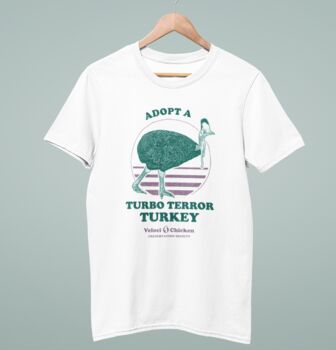 Funnt Cassowary T Shirt, Adopt A Turbo Terror Turkey, 4 of 7