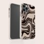 Black Liquid Marble Biodegradable Phone Case, thumbnail 3 of 8