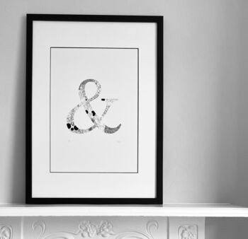 'And Symbol' Linear Illustration Print, 6 of 8