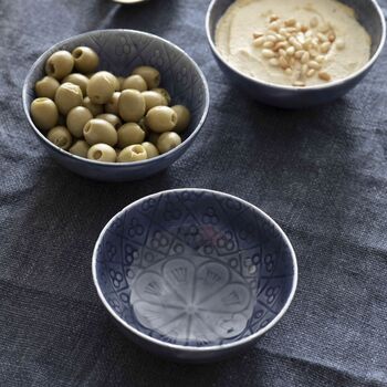 Set Of Three Floral And Geometric Nibble Bowls, 2 of 3