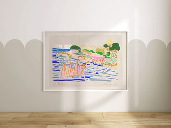 Sailing Art Print Boats On The Water Scene Poster, 5 of 9