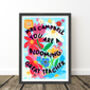 Colourful Personalised Thank You Teacher Print, thumbnail 5 of 6