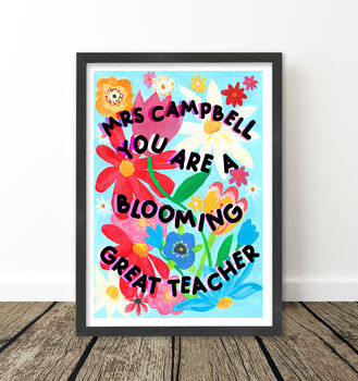 Colourful Personalised Thank You Teacher Print, 5 of 6