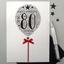 80th Happy Birthday Balloon Sparkle Card, thumbnail 10 of 12