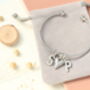 Personalised Double Initial Silver Bracelet, thumbnail 6 of 8