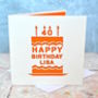 Personalised Laser Cut Birthday Cake Card, thumbnail 1 of 4