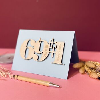 Personalised 69+One Birthday Card, 2 of 9