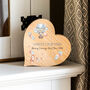 Personalised Oak Heart With Woodland Animals For Christening Baptism Gift, thumbnail 2 of 4
