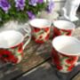Set Of Four Gift Boxed Palace Mugs In Red Poppy Design, thumbnail 7 of 9