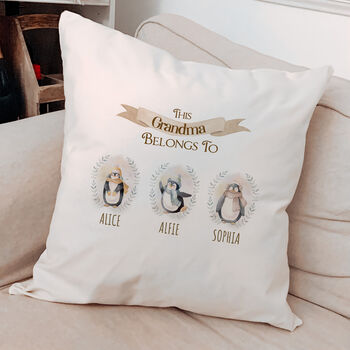 Personalised Grandma Cushion With Grandchildren Names, 3 of 8