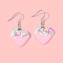 Heart Pastry Sweets Candy Fun Gift Earrings, thumbnail 1 of 3
