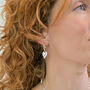 Silver Plated Wavy Star And Hoop Earrings, thumbnail 4 of 5