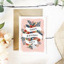 A6 Personalised Birthday Floral Banner Card, thumbnail 2 of 2