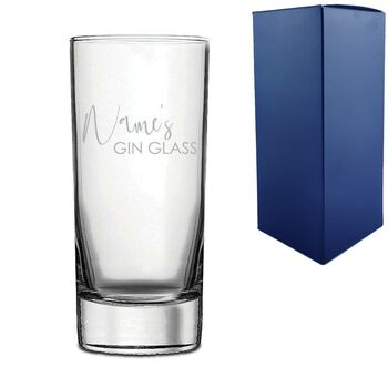 Personalised Engraved Highball Gin Glass With Name, 2 of 4