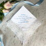 Personalised Message Lace Handkerchief, thumbnail 2 of 6