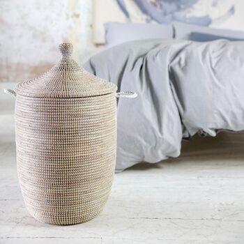 Natural Alibaba Handwoven Laundry Basket, 3 of 10
