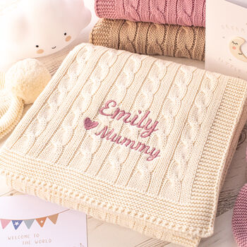 Personalised Luxury Baby Blanket – New Baby Gift Keepsake, 3 of 12