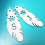 Personalised Pet Memorial Feather Christmas Decoration, thumbnail 2 of 2