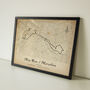 Personalised Vintage Route Map Art For Any Run, thumbnail 1 of 7