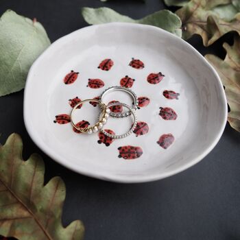 A Handmade Ceramic Red Ladybird Beetle Ring Dish, 4 of 7