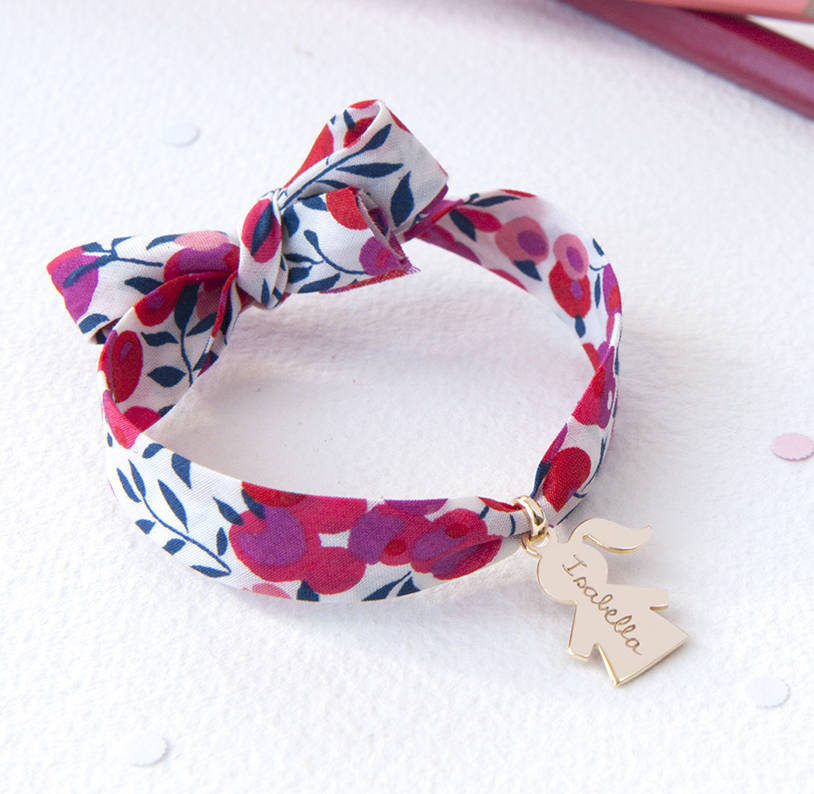 children's personalised liberty charm bracelet by merci maman