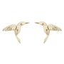 18ct Gold Hummingbird Stud Earrings, thumbnail 2 of 6