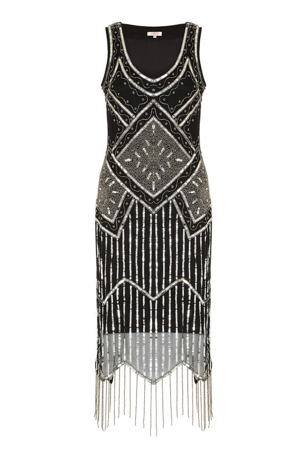 isobel gatsby inspired flapper embellished fringe dress by gatsbylady ...