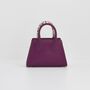 Floral Engravings Mini Plum Tote, thumbnail 4 of 7