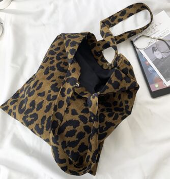 Leopard Print Shoulder School Tote Bags, 5 of 7