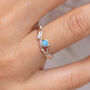 Molten Sterling Silver Organic Blue Opal Ring, thumbnail 2 of 7