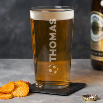 Personalised Football Name Pint Glass, 4 of 4