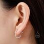 Cobra Snake Hoops Earrings In Sterling Silver, thumbnail 3 of 10